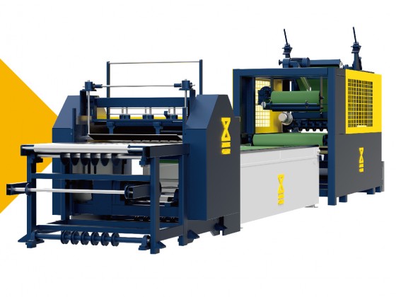 Rock wool stitching and rolling production line